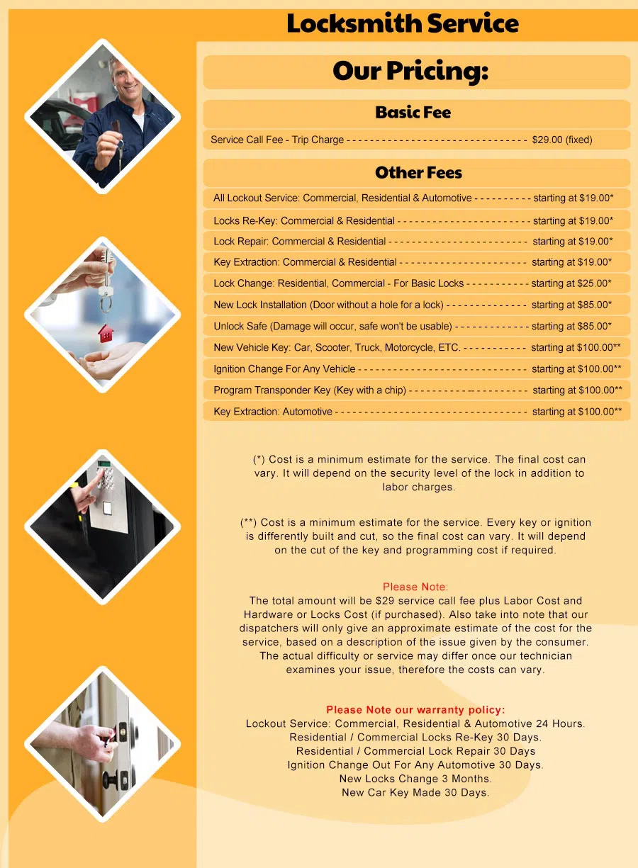 Palm Beach Locksmiths Store, Palm Beach, FL 561-303-0092 - Price-list